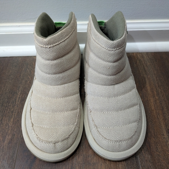 Sanuk Puff N Chill Hemp Ankle Boots Womens Size 7 Natural Cozy Lounge Minimalist - Picture 7 of 10